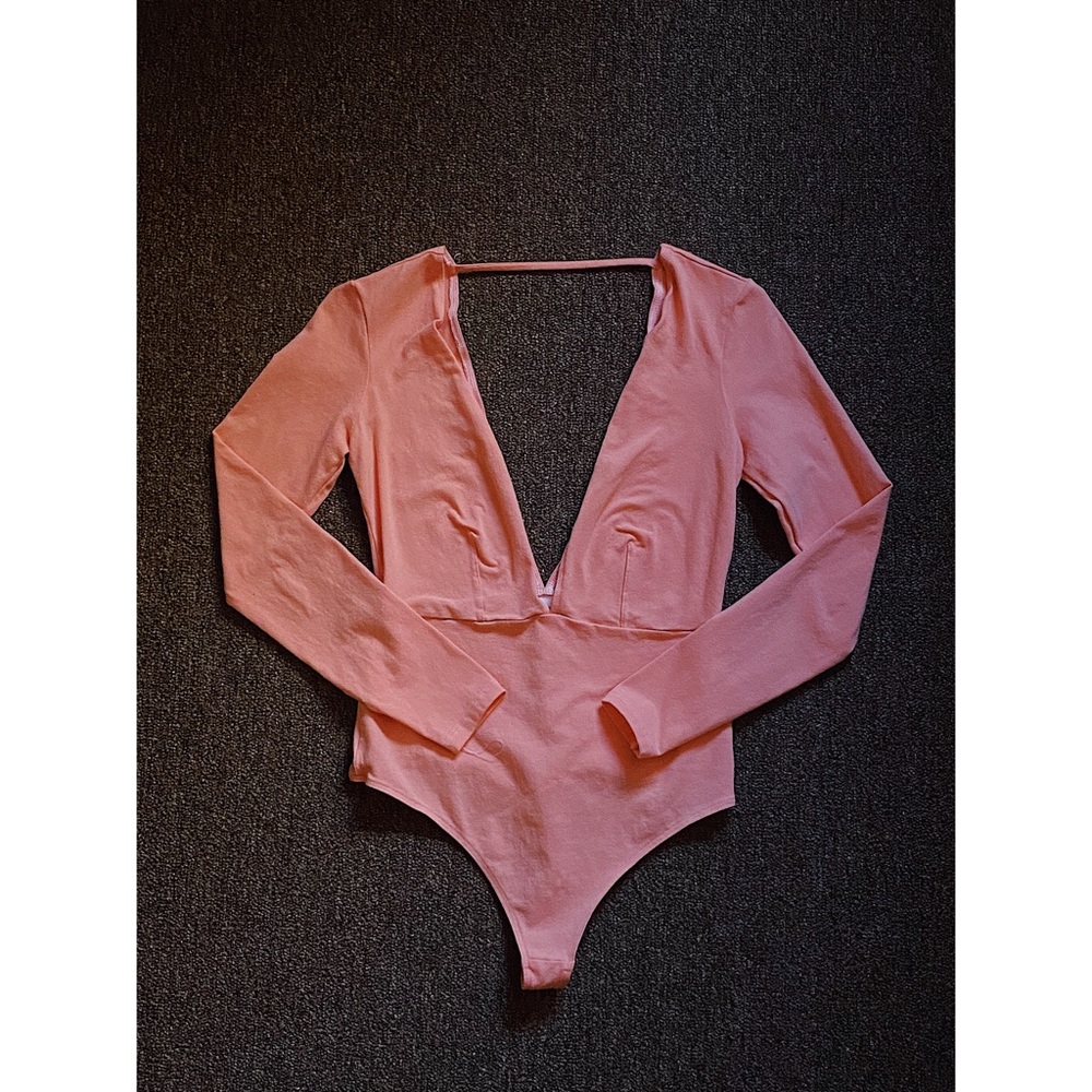 American Apparel Cotton Spandex Double V Bodysuit